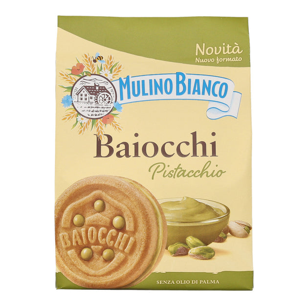 Mulino Bianco Baiocchi Pistachio Cookies, 8.46 Ounce | Colavita USA