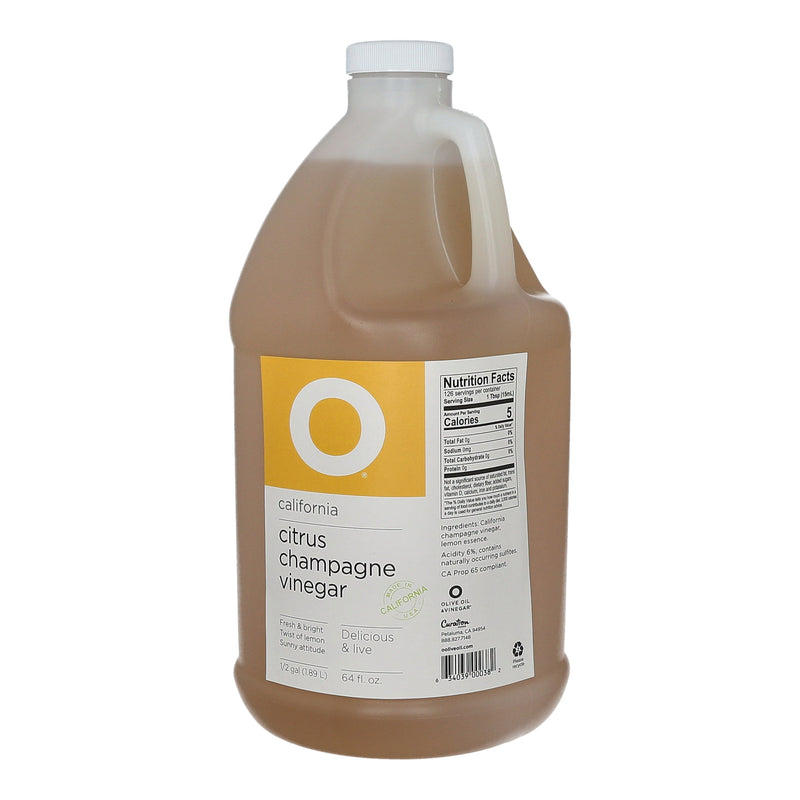 O California Citrus Champagne Vinegar 6x64oz Plastic