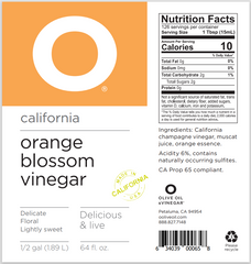 O California Orange Blossom Champagne Vinegar 6x64oz Plastic