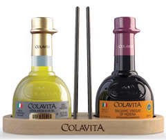 Colavita EVOO/Balsamic Wooden Cruet Sets (3 Sets Per Case)