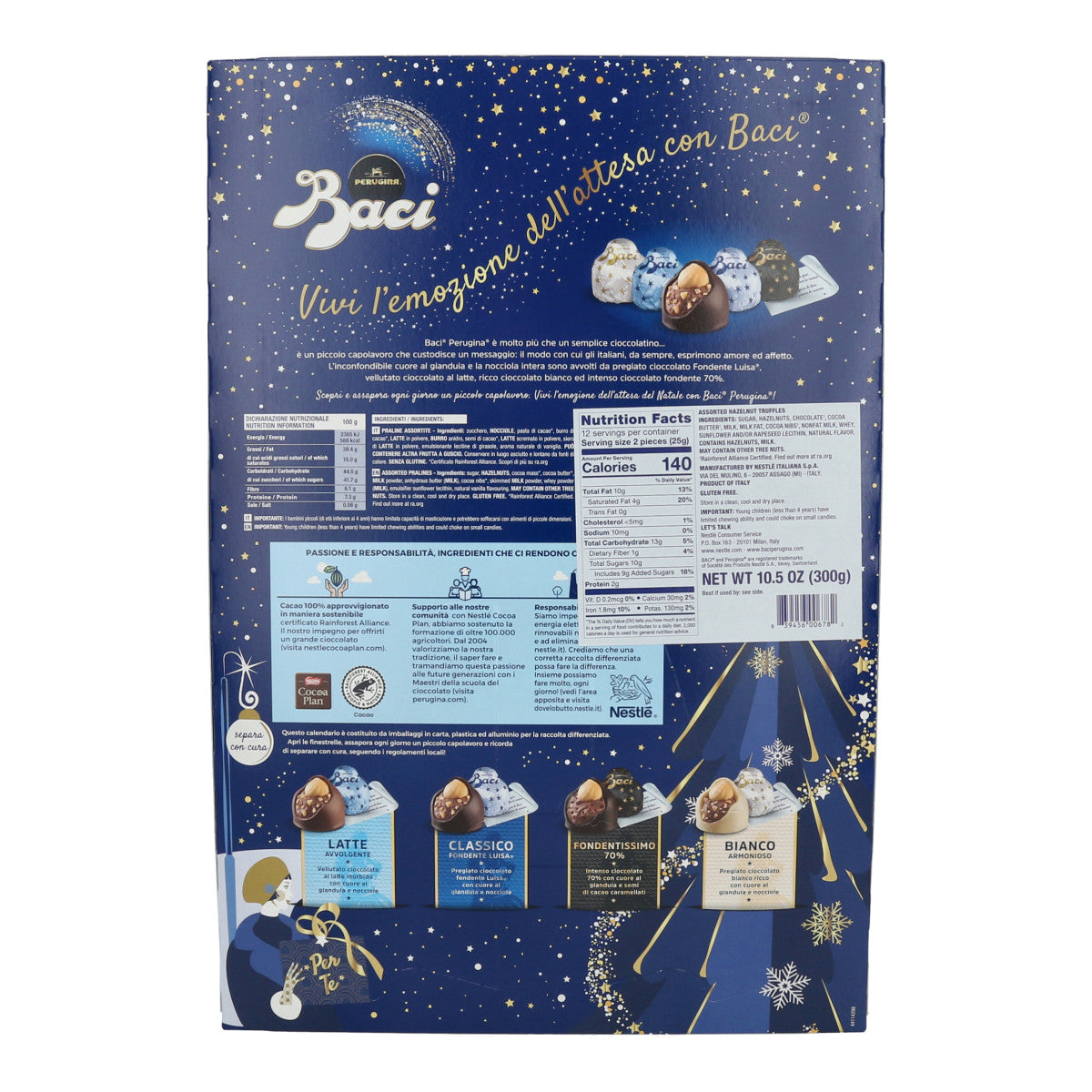 Baci Perugina Baci Advent Calendar 24 Count, 10.58 Ounce Colavita USA