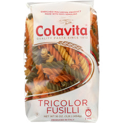 Colavita Tricolor Fusilli Pasta, 1 Pound
