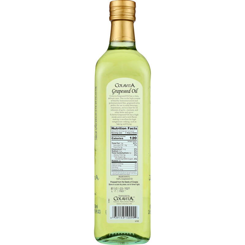 Colavita Grapeseed Oil, 25.5 Fluid Ounce