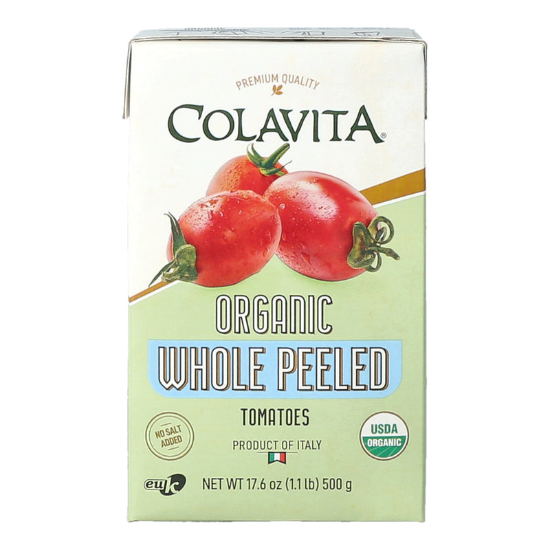 Colavita Organic Whole Peeled Tomatoes, 17.6 Ounce